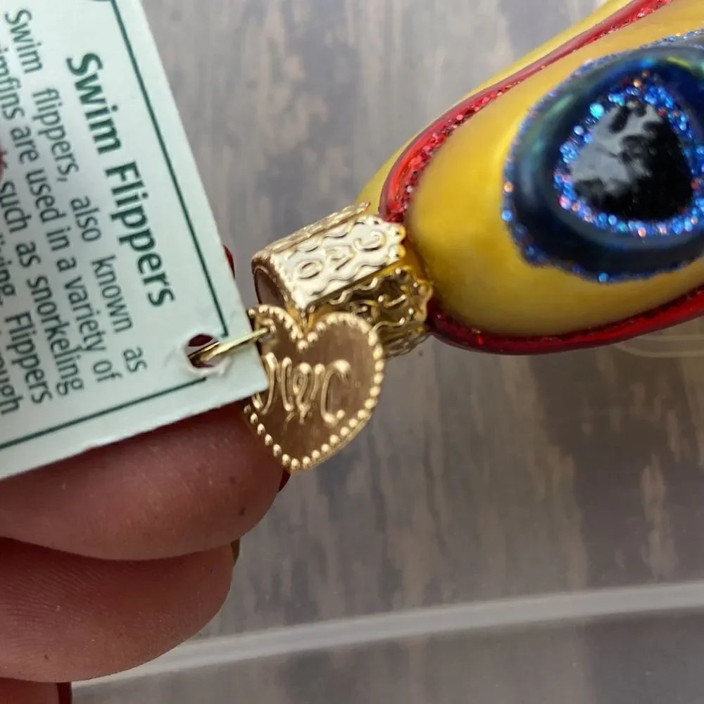 Old world Christmas Swim Flippers NWT Xmas decor